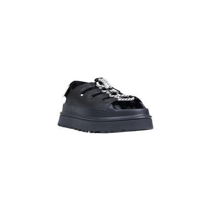 Black Polyethylene Flat Sandals