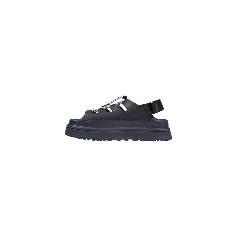 Black Polyethylene Flat Sandals