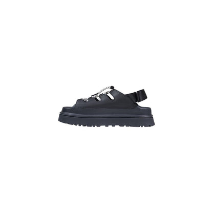 Black Polyethylene Flat Sandals