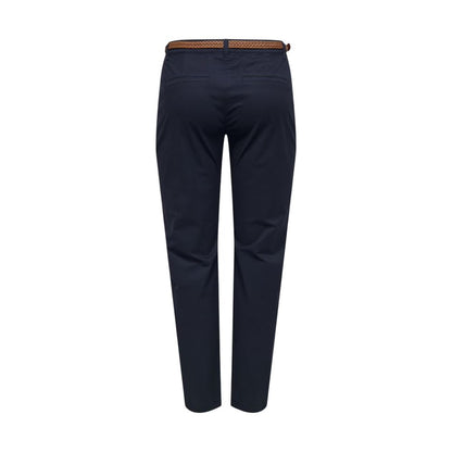 Blue Cotton Chino Pants