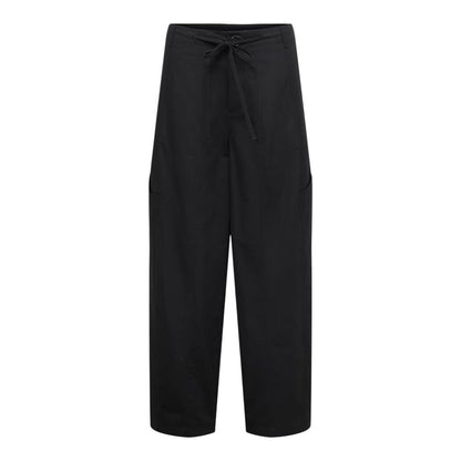Black Cotton Cargo Pants
