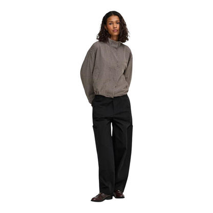 Black Cotton Cargo Pants
