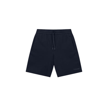 Blue Cotton Knee Length