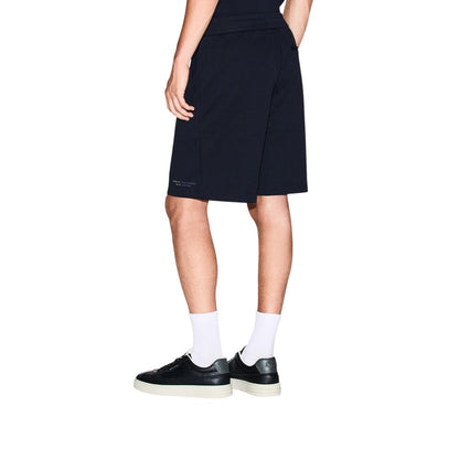 Blue Cotton Knee Length