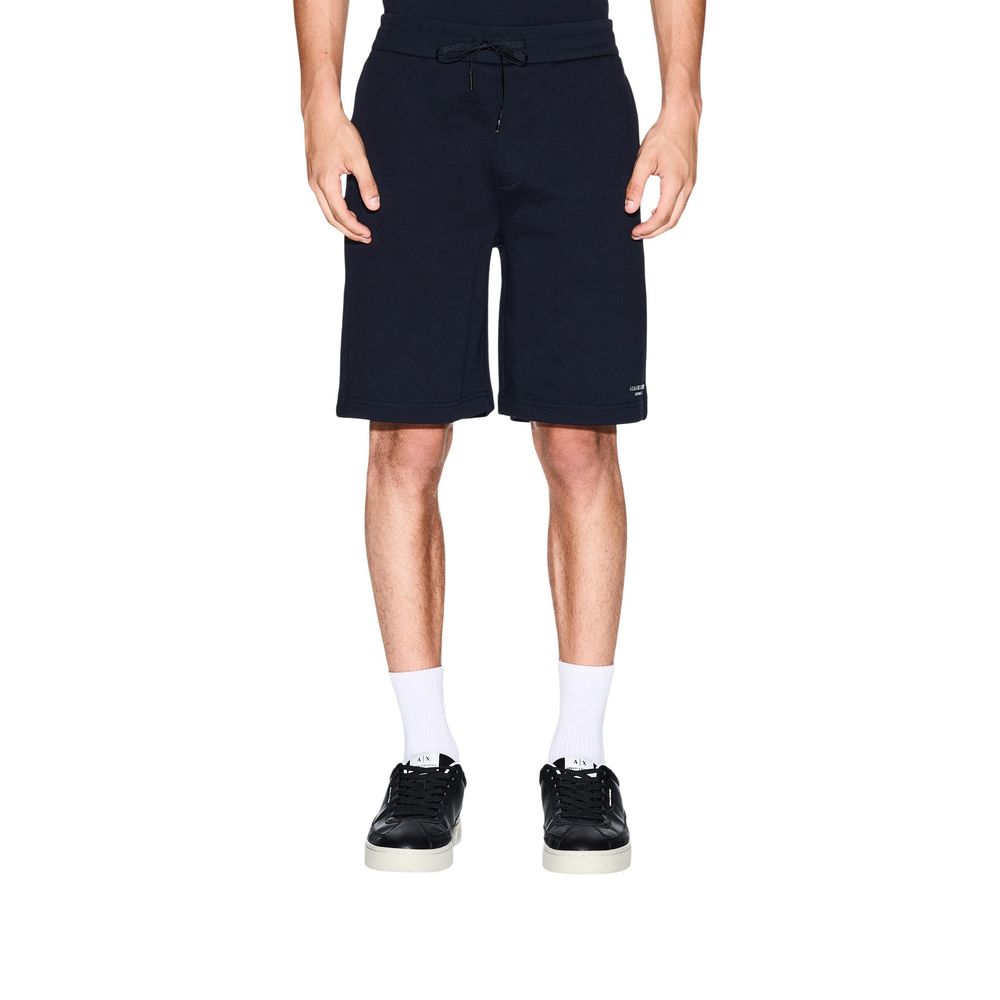 Blue Cotton Knee Length
