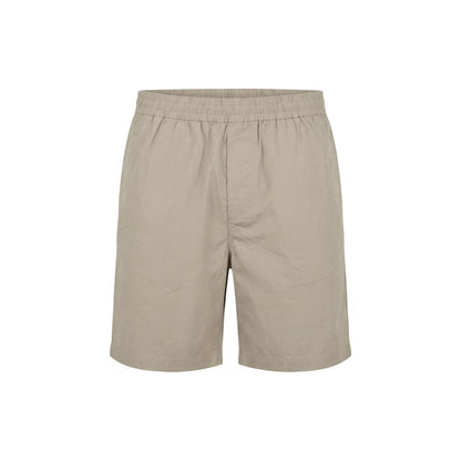 Beige Cotton Knee Length