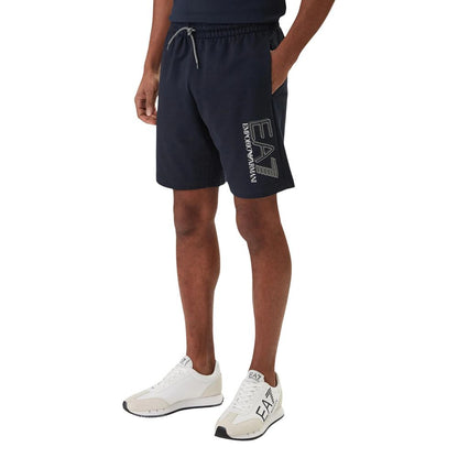 Blue Cotton Bermuda Shorts