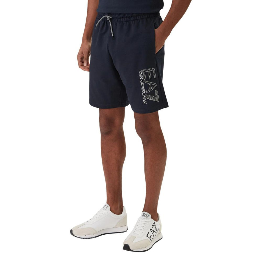 Blue Cotton Bermuda Shorts