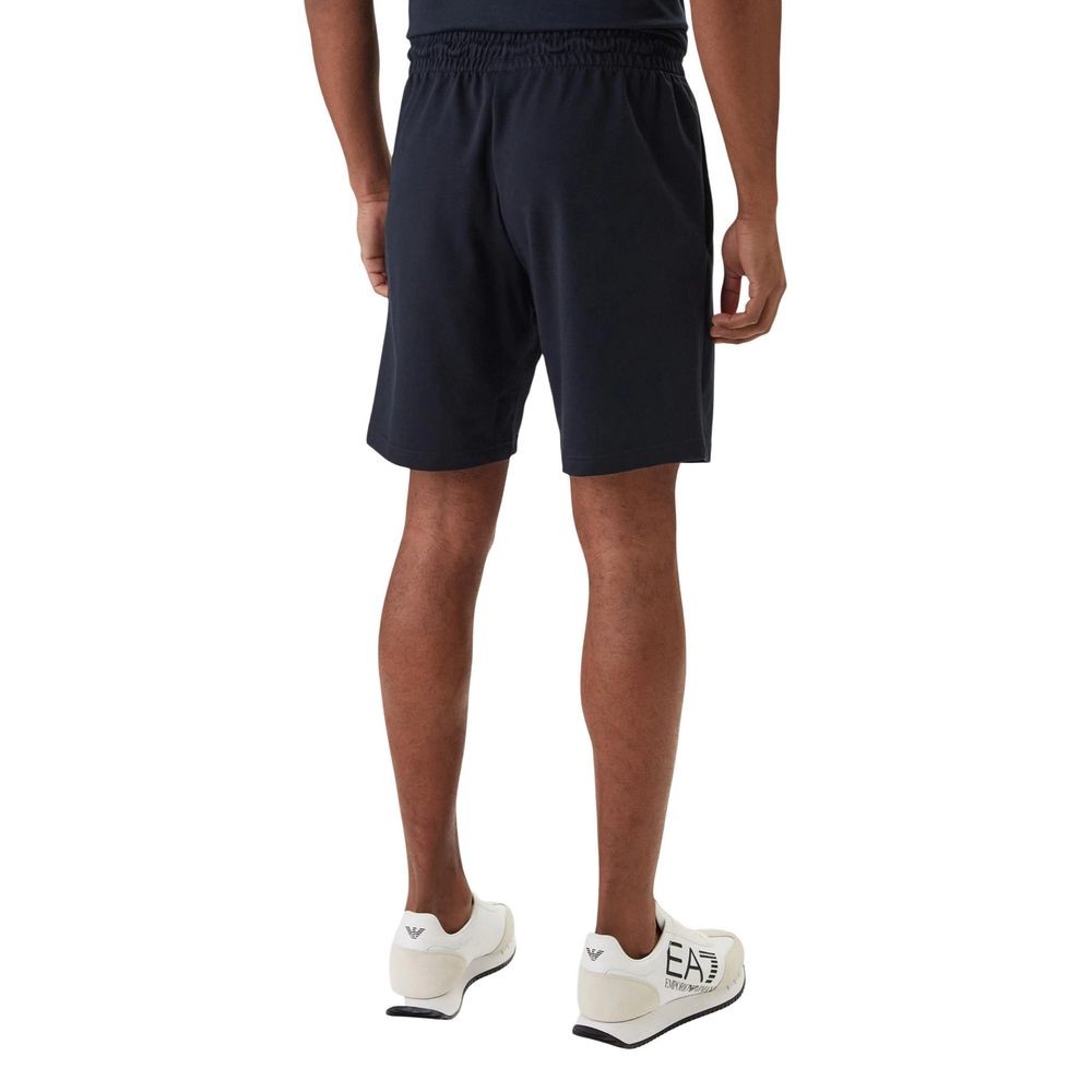 Blue Cotton Bermuda Shorts