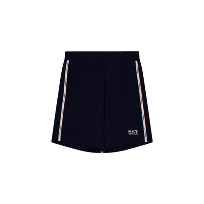 Blue Cotton Knee Length