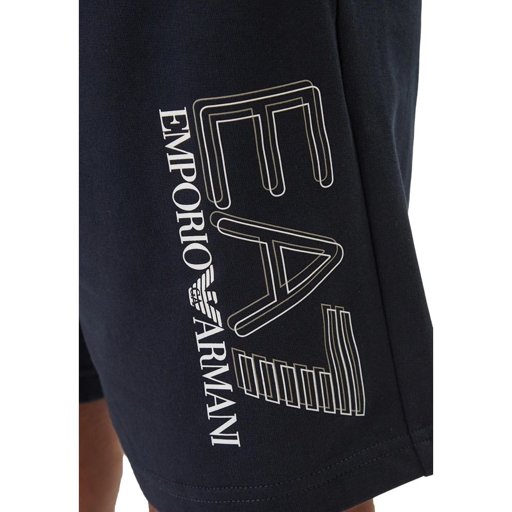 Blue Cotton Bermuda Shorts