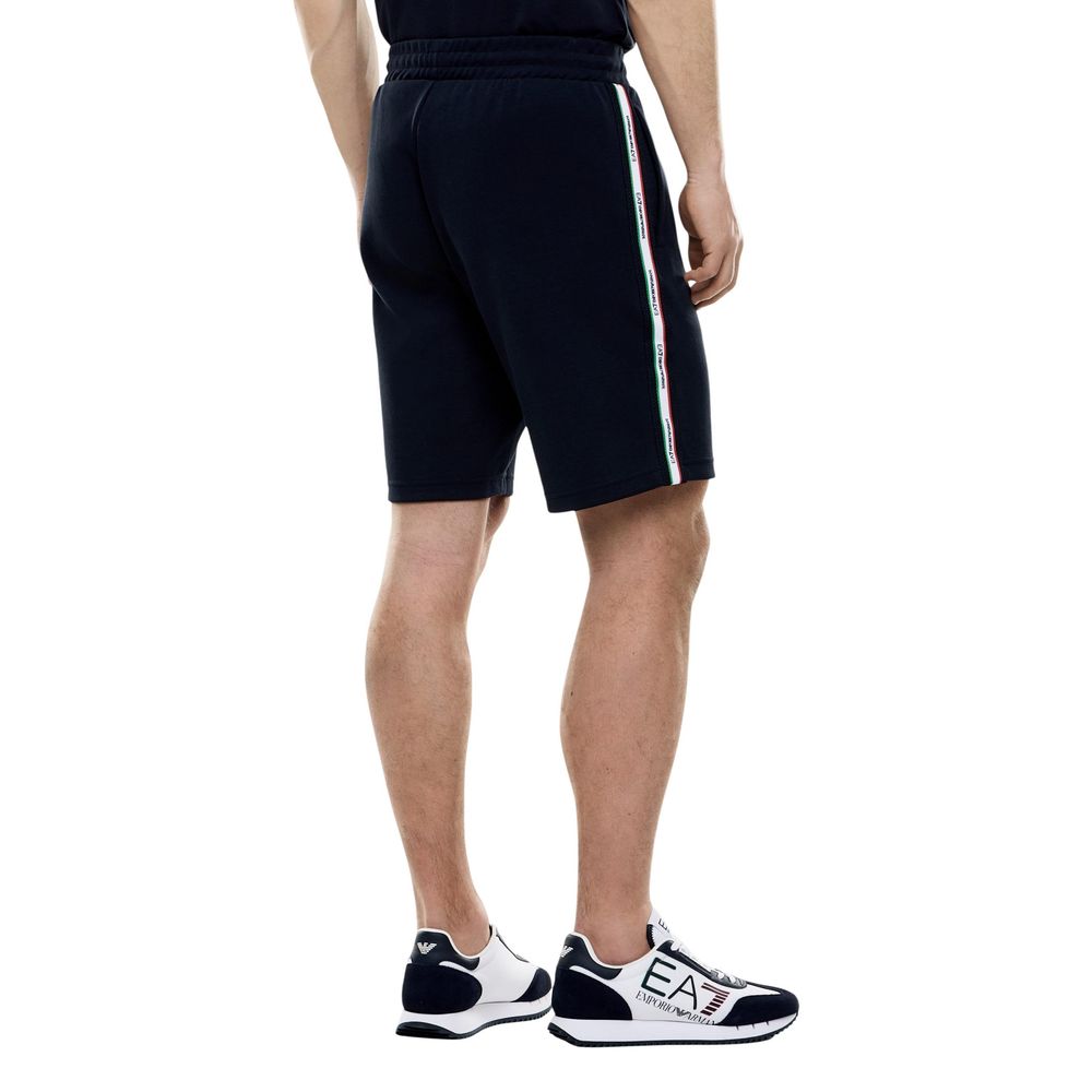 Blue Cotton Knee Length