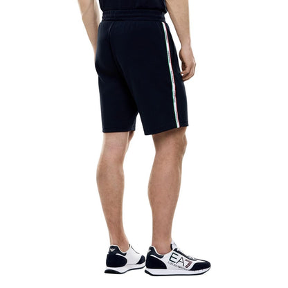 Blue Cotton Knee Length