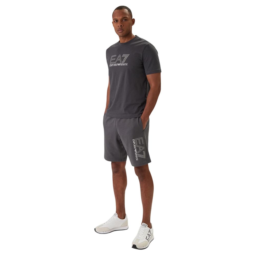 Gray Cotton Bermuda Shorts