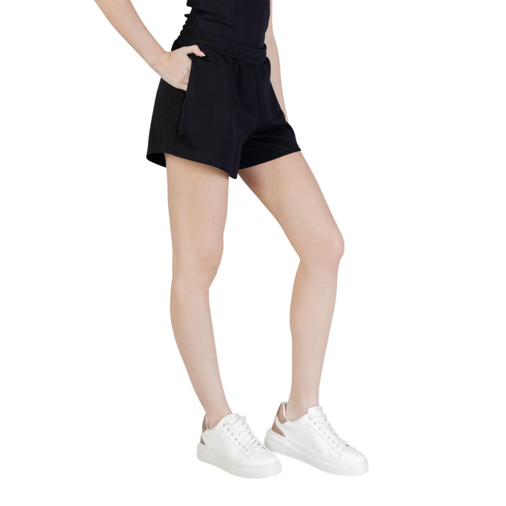 Black Polyester Short And Mini Shorts