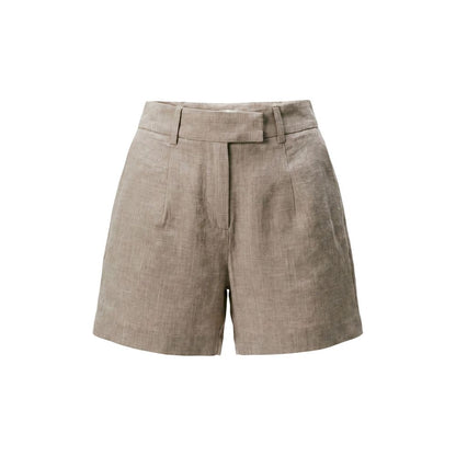 Beige Recycled Polyester Bermuda Shorts