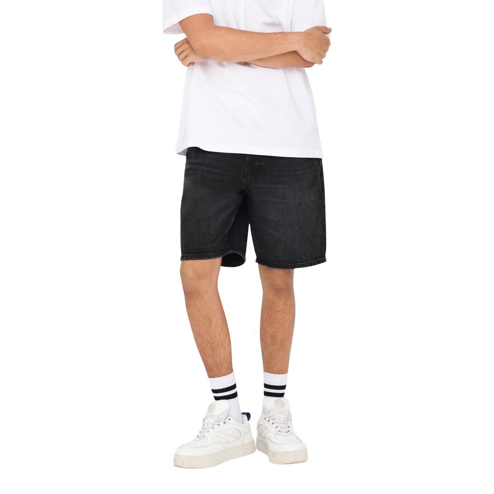 Black Denim Shorts