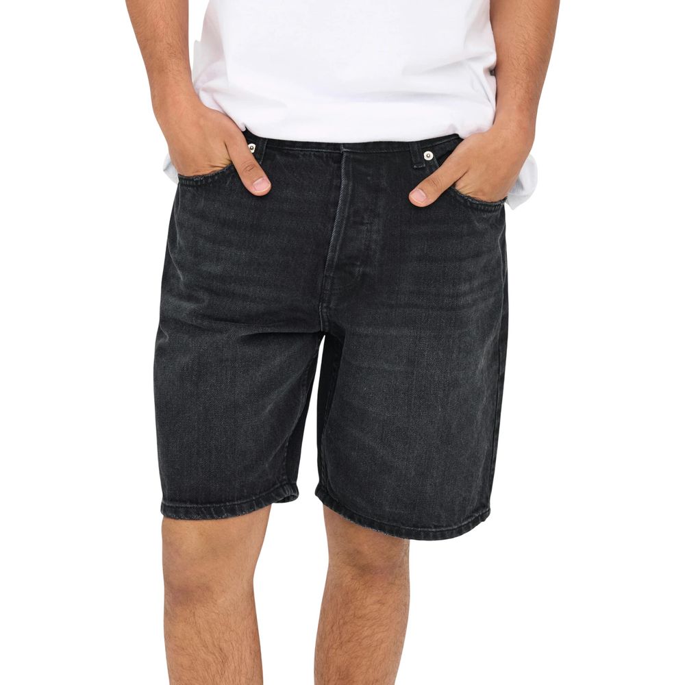 Black Denim Shorts