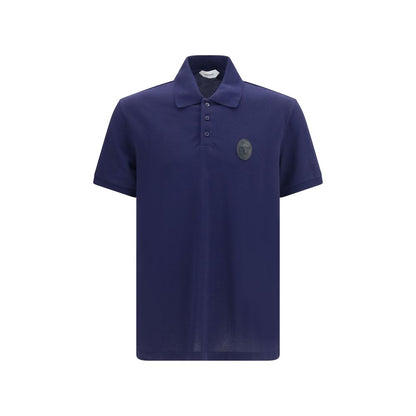 Blue Cotton Polo Shirt