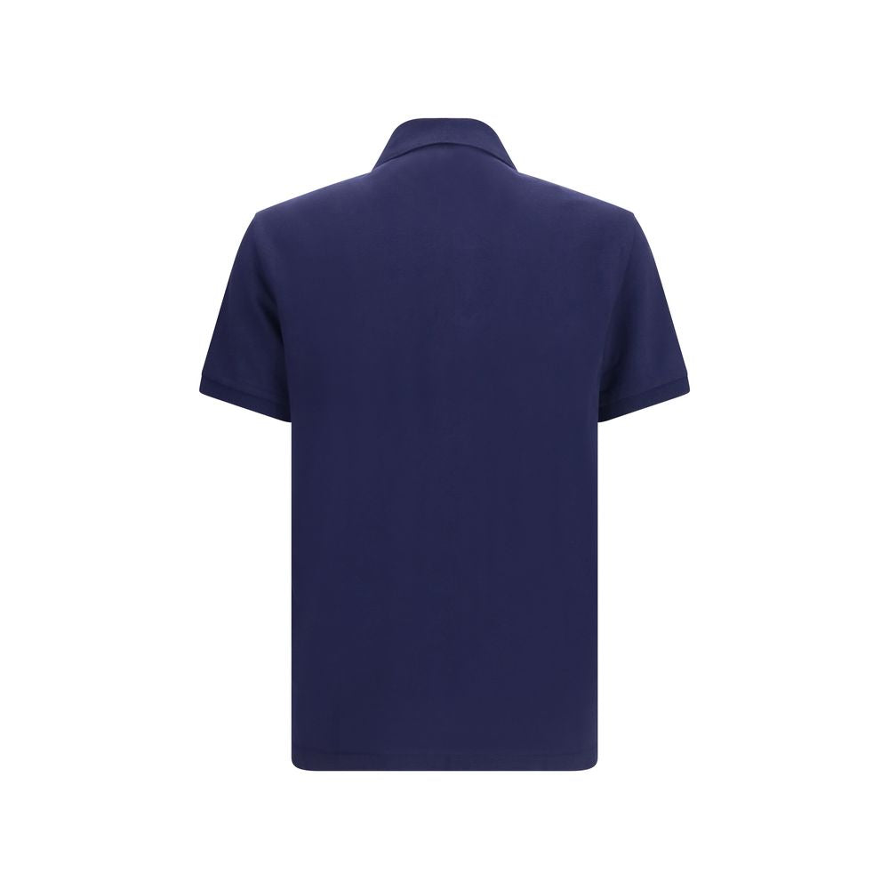 Blue Cotton Polo Shirt
