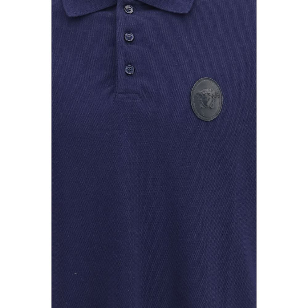 Blue Cotton Polo Shirt