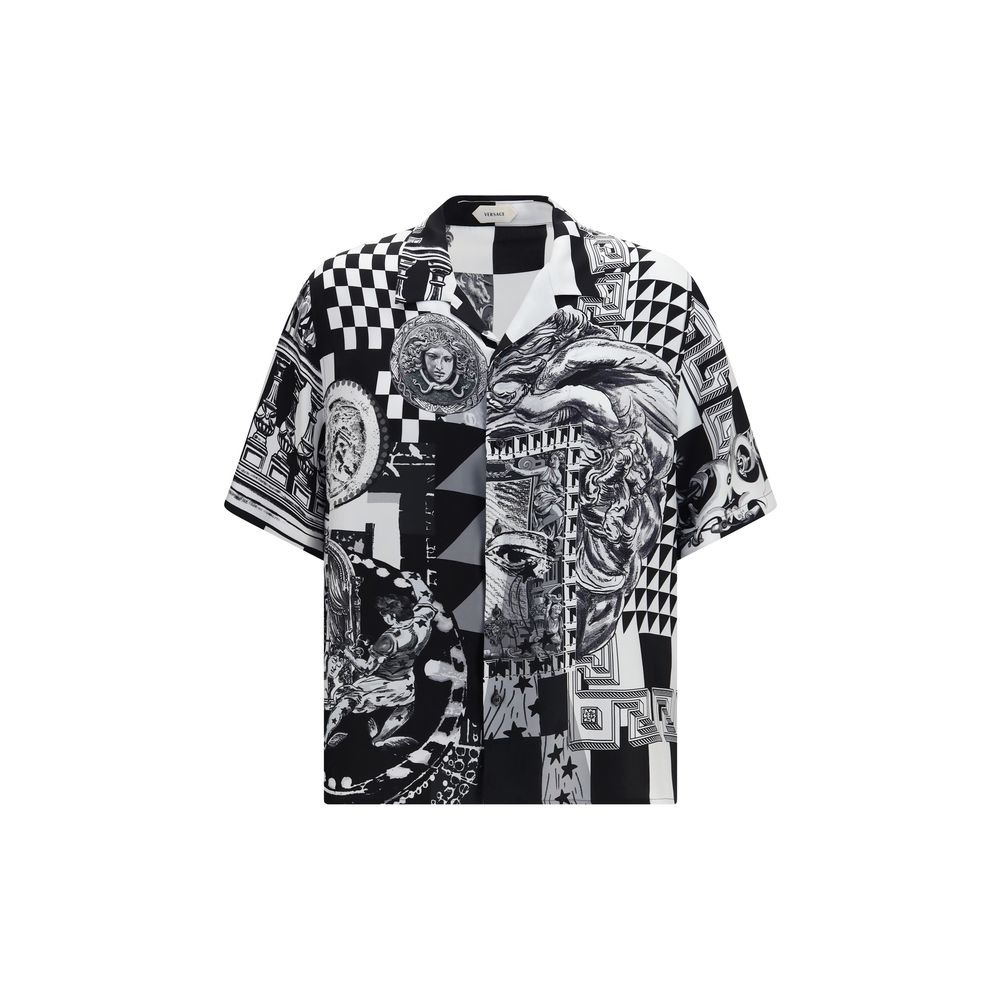 Black Silk Shortsleeve Shirt