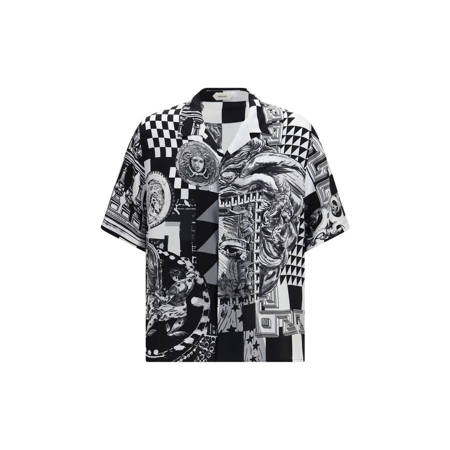 Black Silk Shortsleeve Shirt