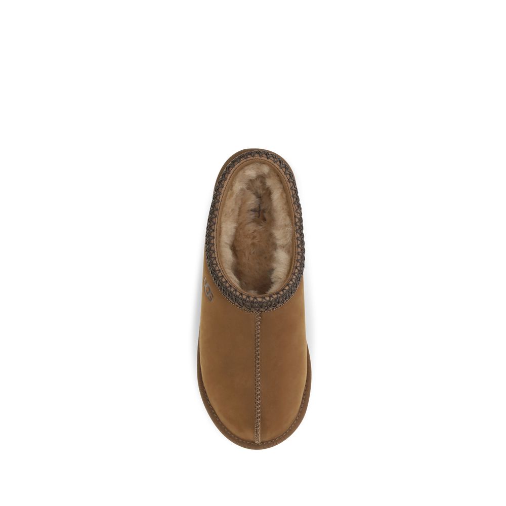 Brown Nubuc Leather Clogs