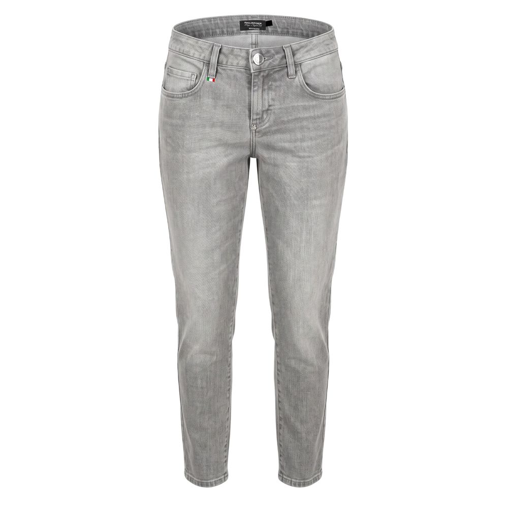 Grey Cotton Women's Jeans