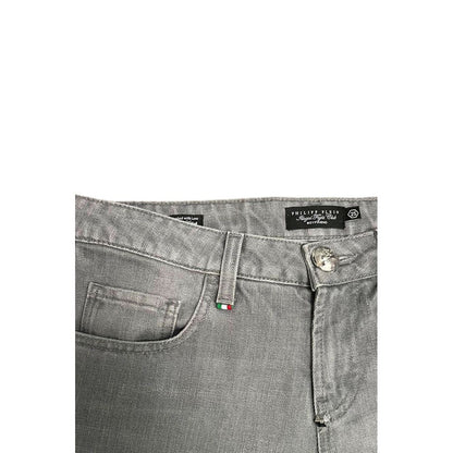 Grey Cotton Women's Jeans