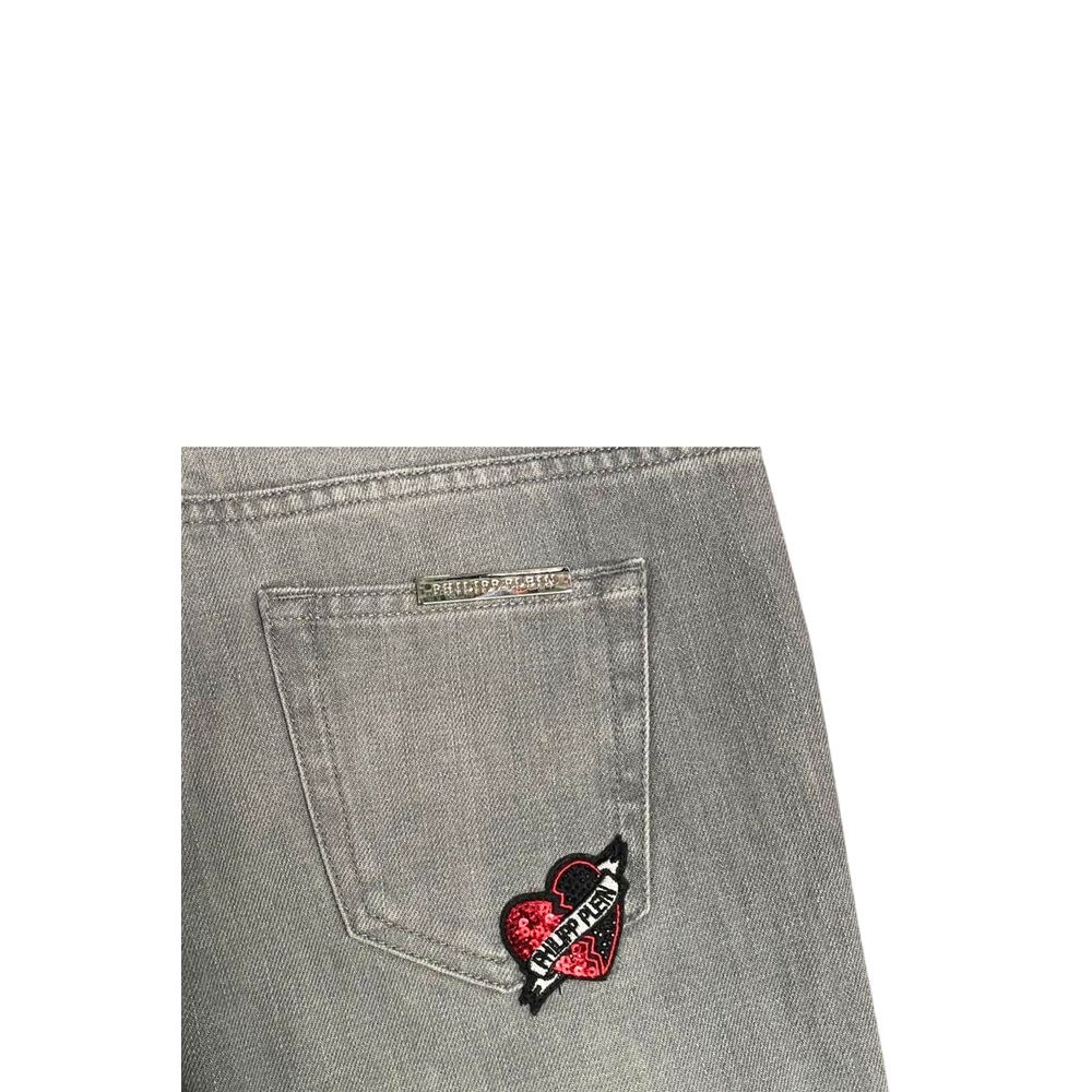 Grey Cotton Women's Jeans