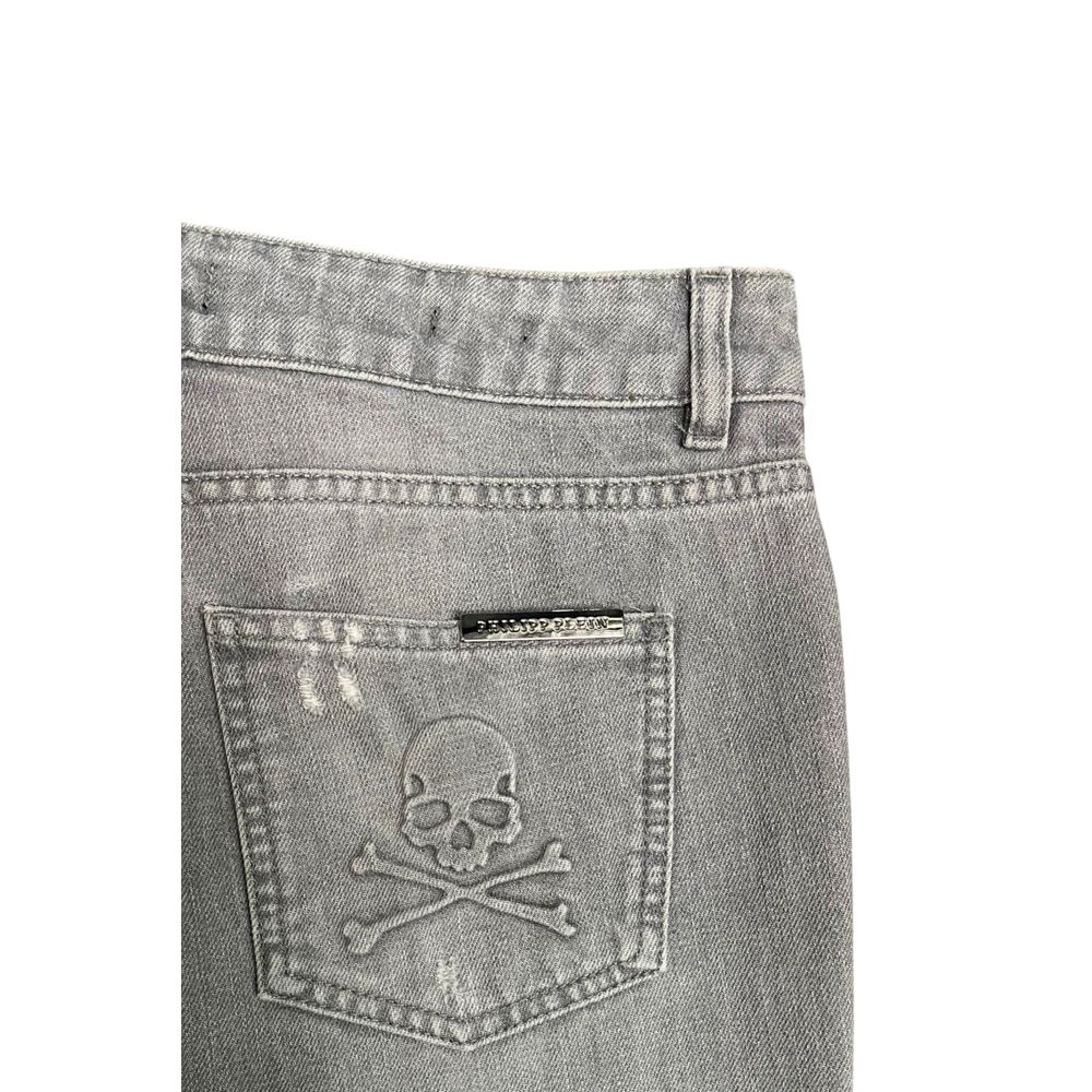 Grey Fabric Women Jeans