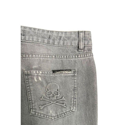 Grey Fabric Women Jeans