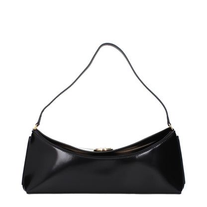 Black Leather Shoulder Bag