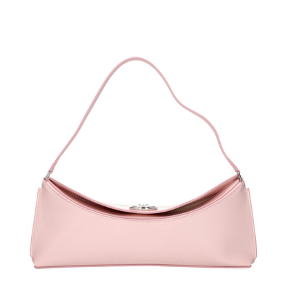 Pink Leather Shoulder Bag