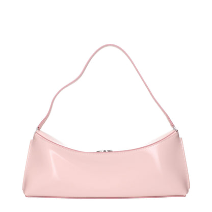 Pink Leather Shoulder Bag