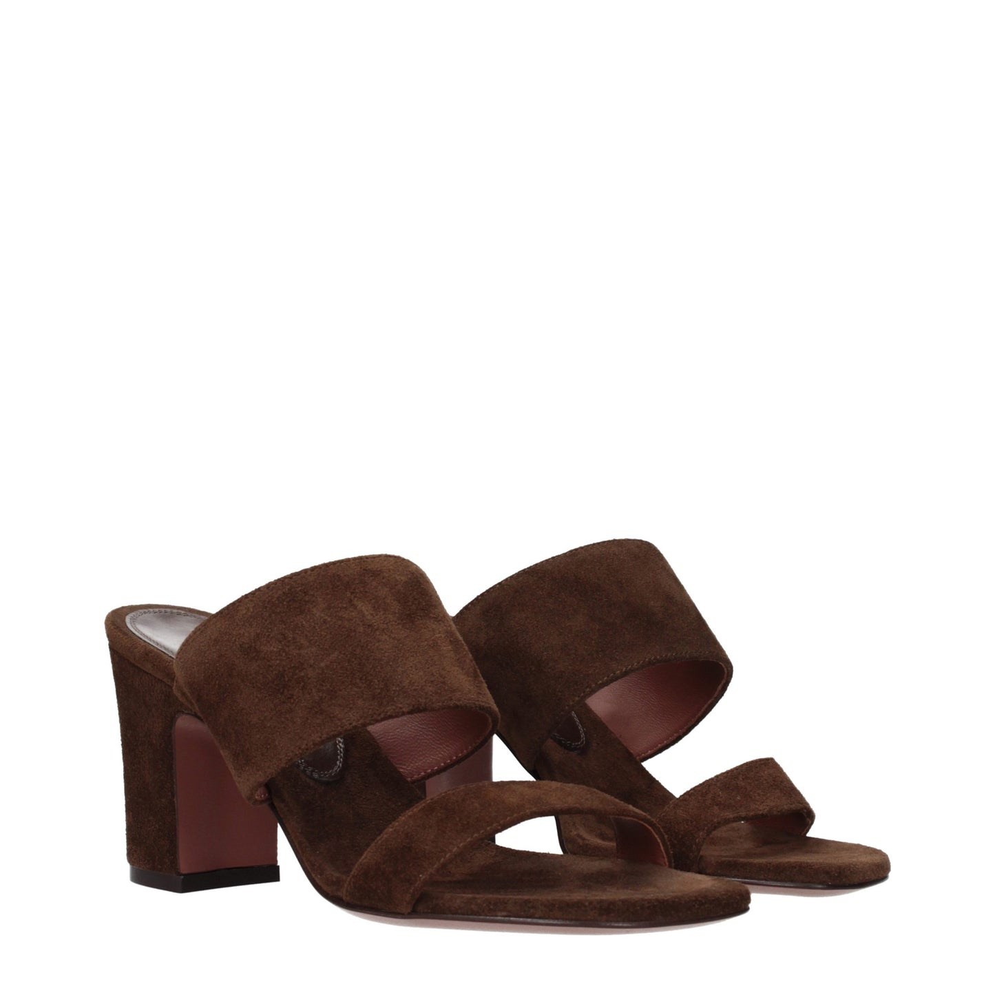 Brown Leather Platform Sandals