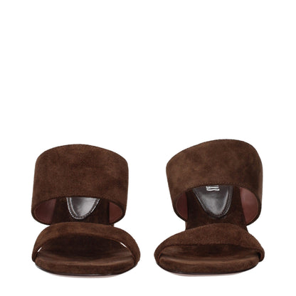 Brown Leather Platform Sandals
