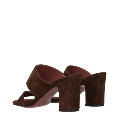 Brown Leather Platform Sandals