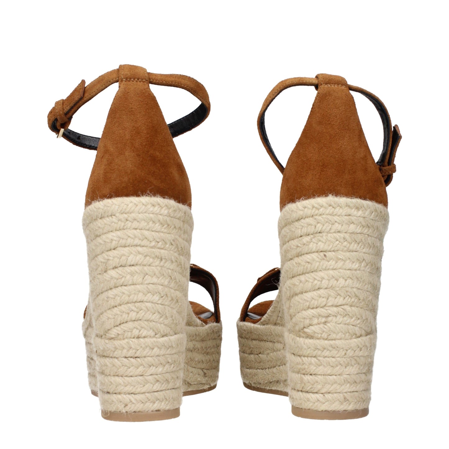 Brown Leather Wedge Sandals