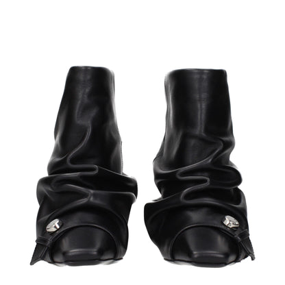 Black Leather Ankle Boots