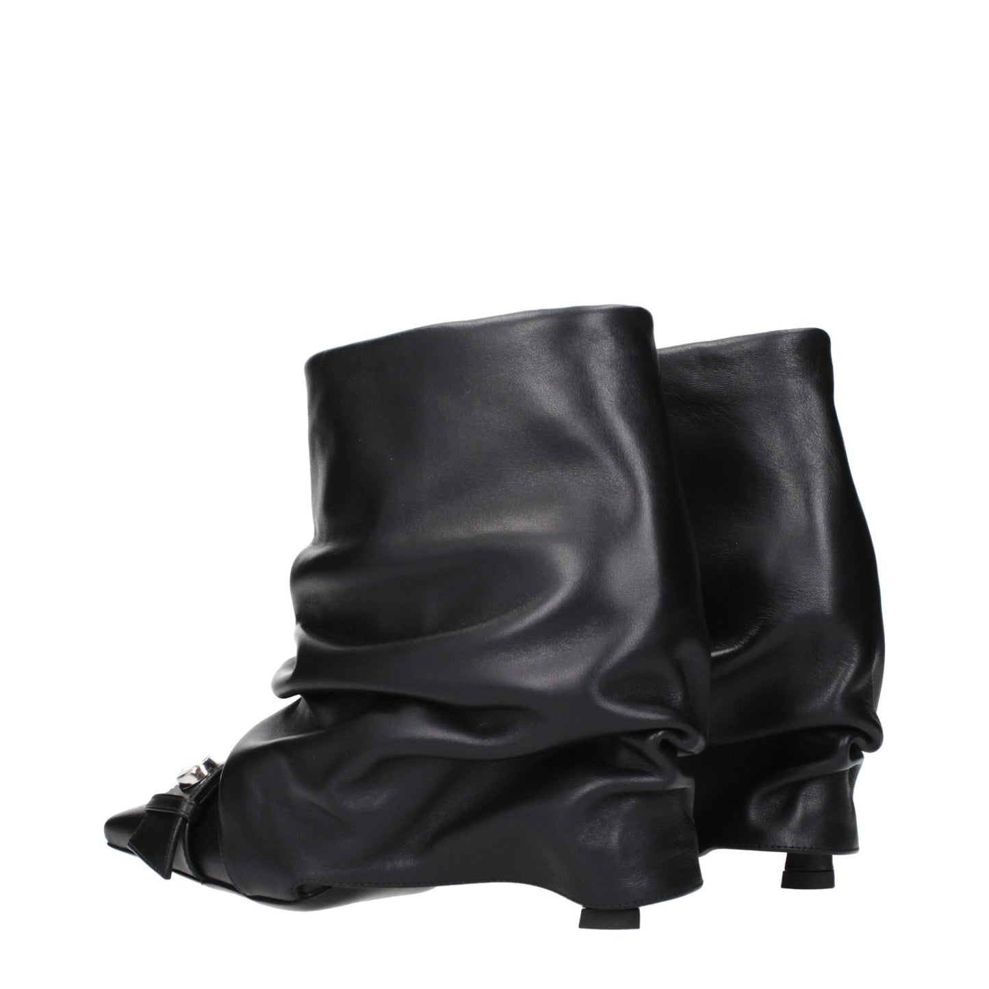 Black Leather Ankle Boots