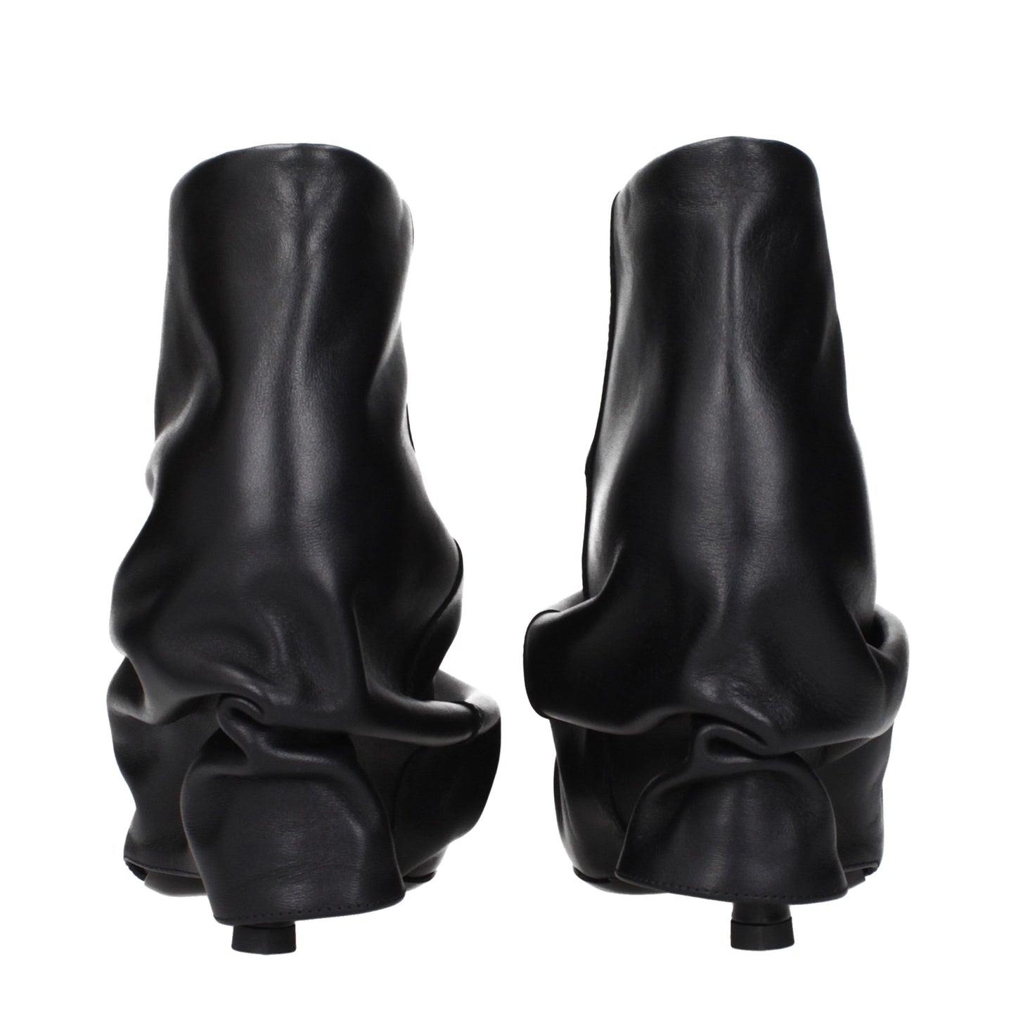 Black Leather Ankle Boots