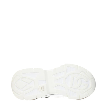 White Fabric Athletic Sneakers