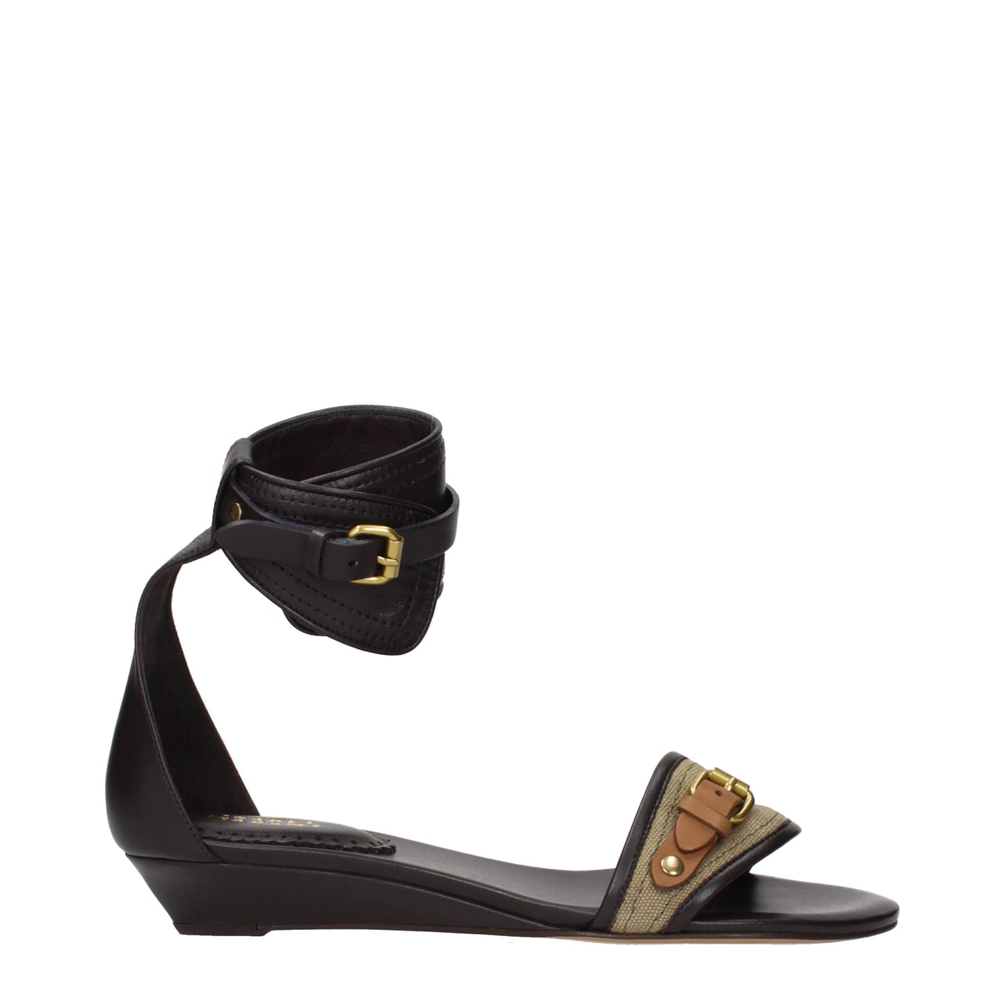 Multicolor Fabric Flat Sandals