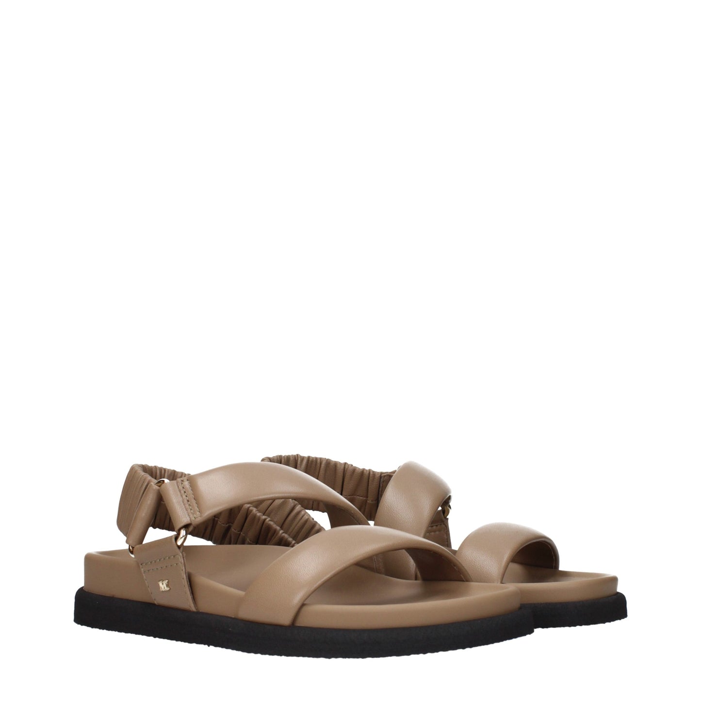 Brown Leather Flat Sandals