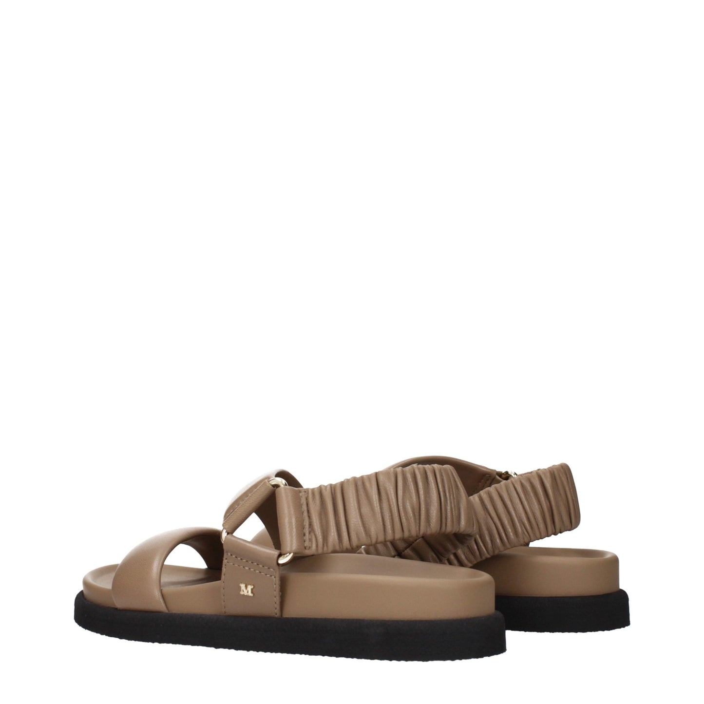 Brown Leather Flat Sandals