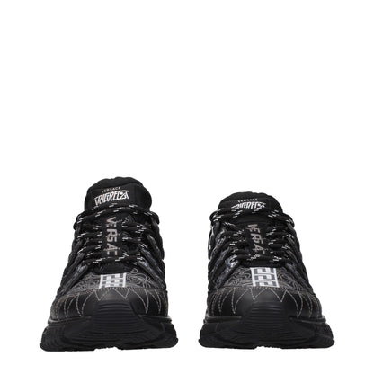 Black Fabric Athletic Sneakers