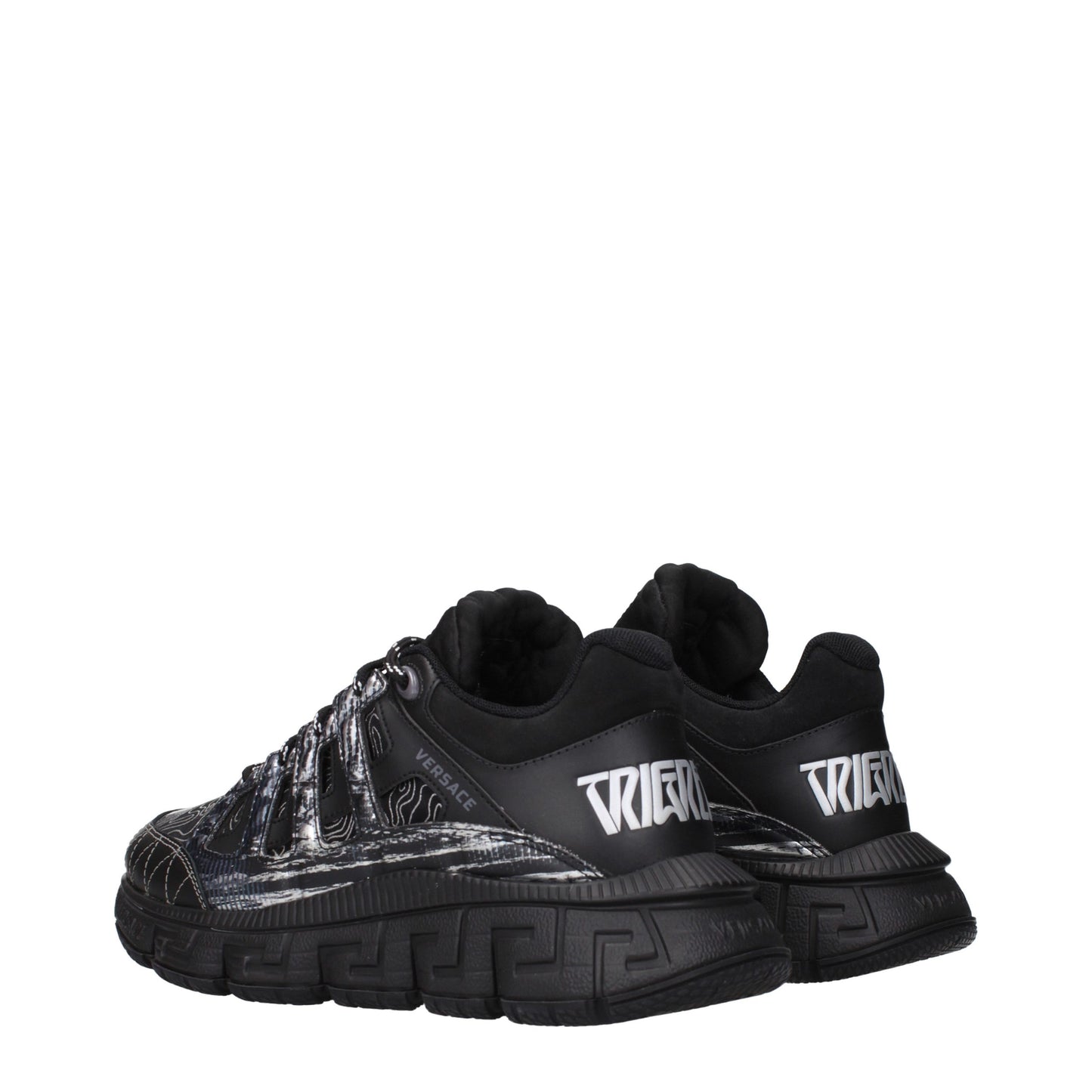 Black Fabric Athletic Sneakers