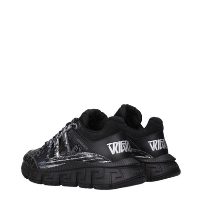 Black Fabric Athletic Sneakers